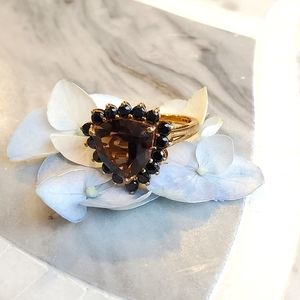 Stasia • Smoky Quartz & Spinel Cocktail Ring